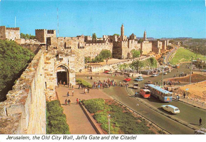 Jerusalem  Yerushalayim Israel The Old City Wall Jaffa Gate and the Citadel