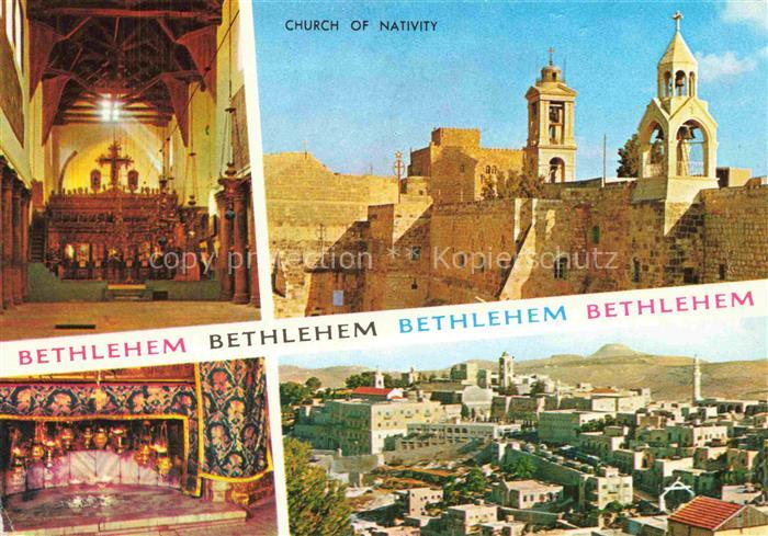 Bethlehem  Yerushalayim Israel Church of Nativity Interieur Panorama