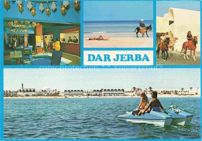 Dar Jerba Djerba Tunesie Hotel Dar Jerba Rezeption Strandpartien Reiten