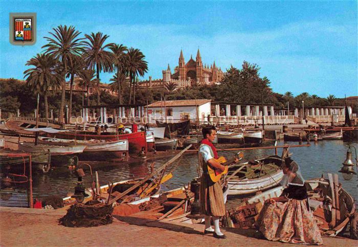 Palma de Mallorca ES Fischermole und Kathedrale