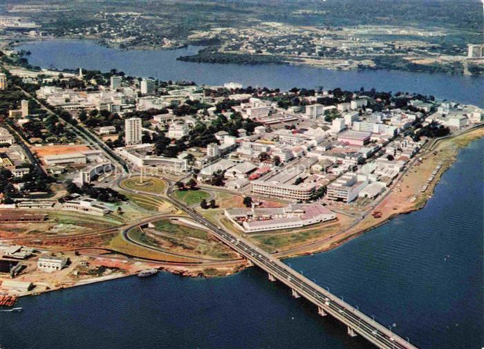 Abidjan Cote d Ivoire Elfenbeinkueste Le Pont Houphouet Boigny Vue aerienne
