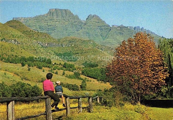 Natal Suedafrika Southafrica RSA Autum tints at the foot of the Draensberg near