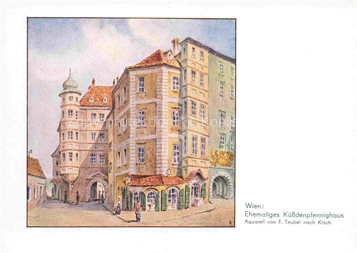 WIEN AT Ehem Kuessdenpfennighaus Aquarell