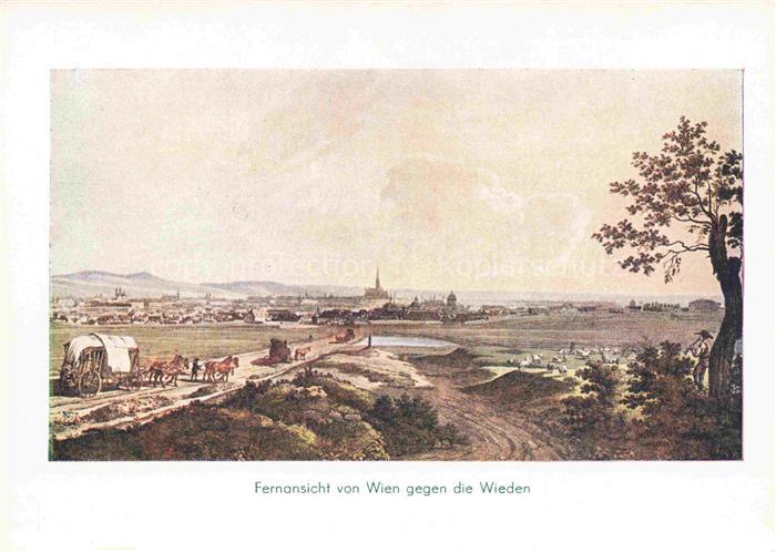 WIEN AT Fernansicht von Wien gegen die Wieden