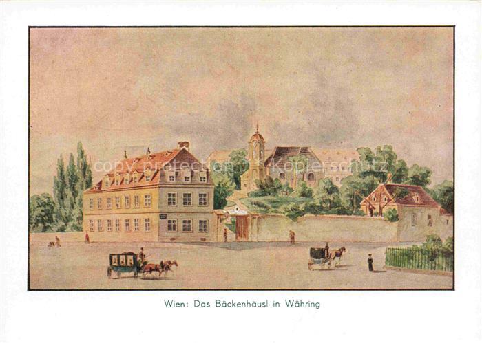 WIEN AT Das Baeckenhaeusl in Waehring Aquarell