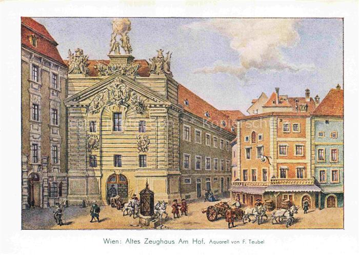 WIEN AT Altes Zeughaus Am Hof Aquarell