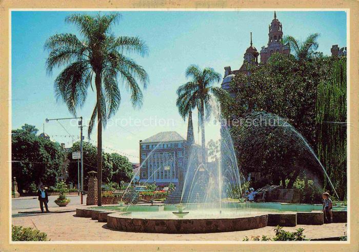 Pietermaritzburg Southafrica Natal Fountains at play in a quiet corner of this P