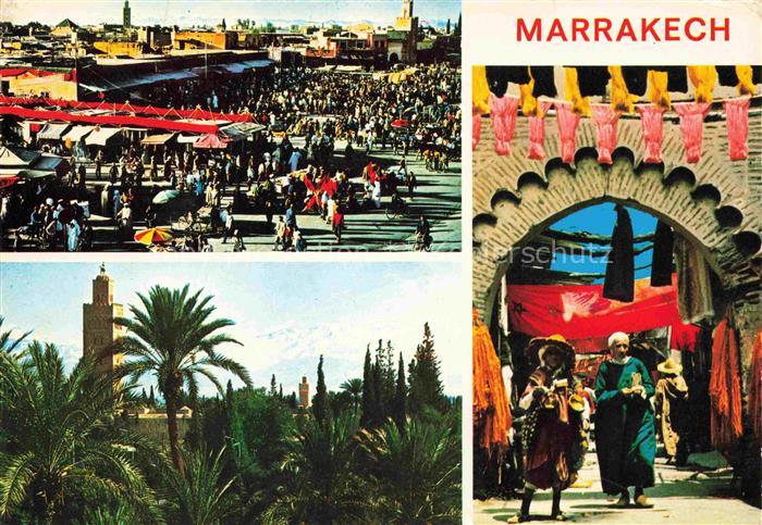 Marrakech Marrakesch Maroc Place Djemmaa el Fna La Palmeraie et le Haut Atlas Le