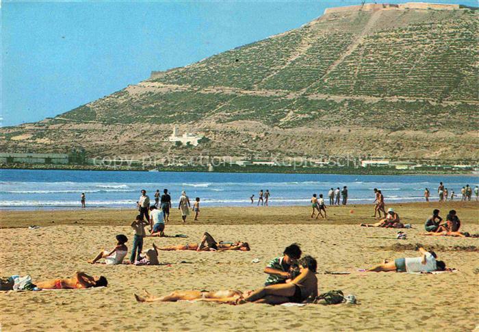 Agadir Maroc Vue sur la plage