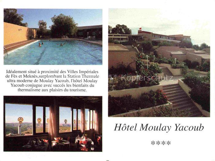 Moulay Yacoub Fes Fez Maroc Hotel Swimming Pool Restaurant Treppe
