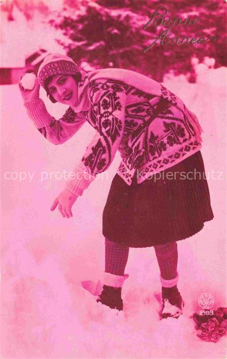 Foto Noyer A Paris Nr. 2183 Frau Schneeball Bonne Annee