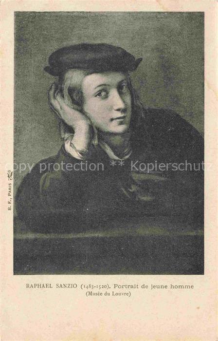 Sanzio Raphael Kuenstlerkarte Portrait Jeune homme