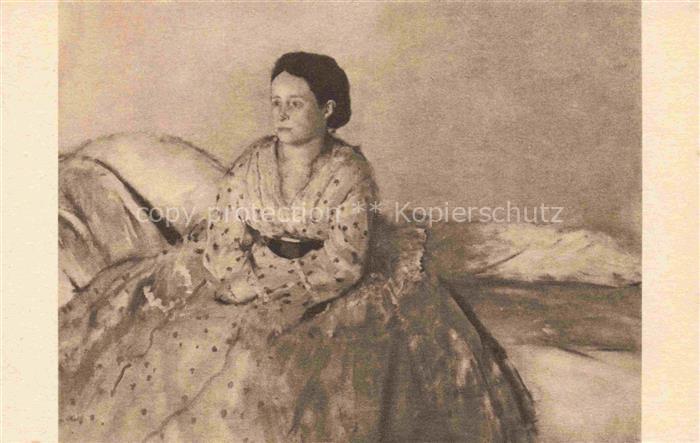 DEGAS Edgar Kuenstlerkarte Madame Rene de Gas