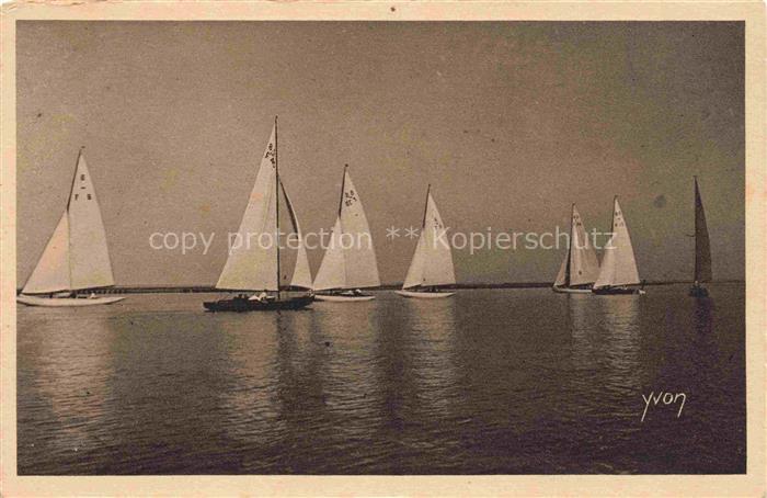 Segelboote Segelschiffe Sailing Voile Vela-- Arcachon