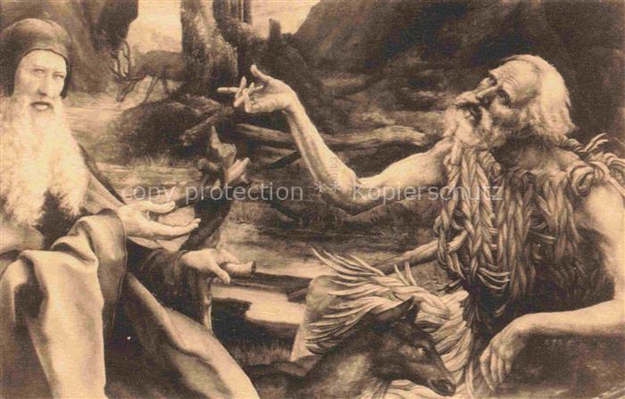 Gruenewald Mathias Gruenewald Matthias Kuenstlerkarte Les Ermites Gruenewald