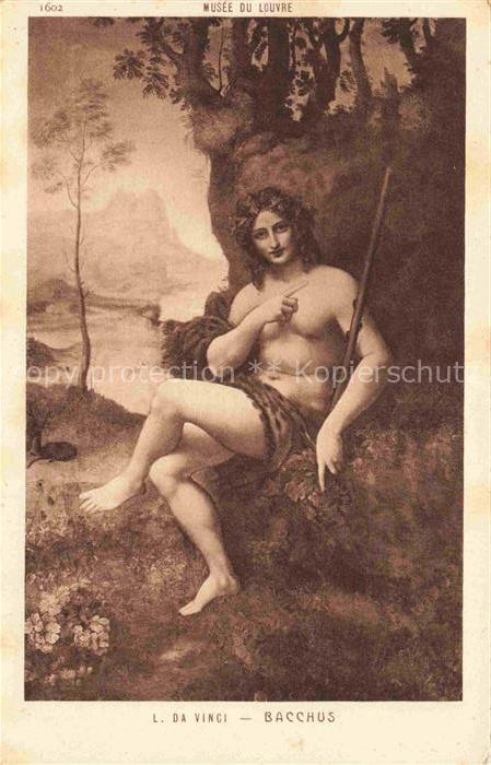 Da Vinci Leonardo Kuenstlerkarte Bacchus