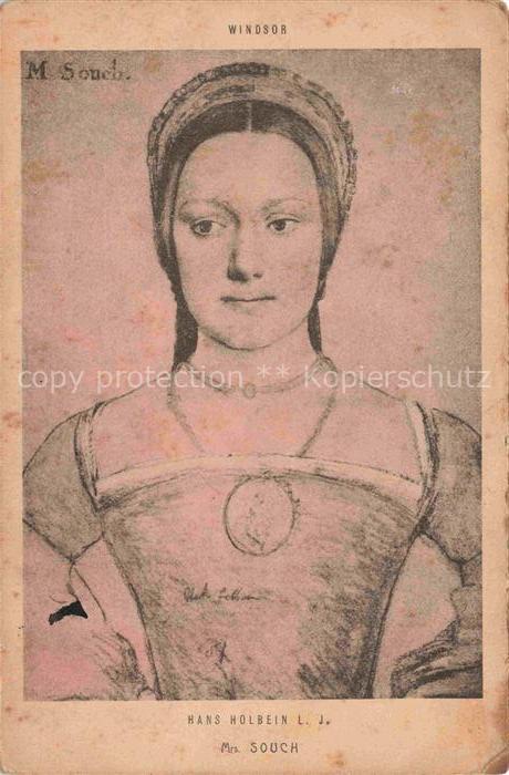 Holbein Hans L. J. Kuenstlerkarte Mrs. Souch