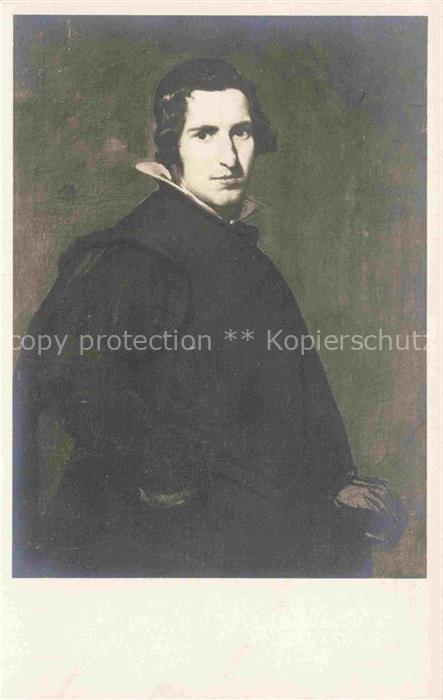 Velazquez Velasquez Kuenstlerkarte Junger Spanier in schwarzer Kleidung