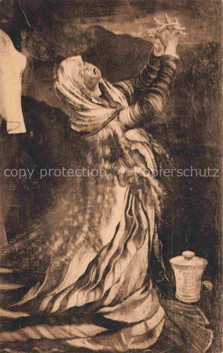 Gruenewald Matthias Gruenewald Mathias Kuenstlerkarte Repentance Mary Magdalene