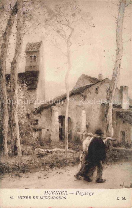 Muenier J A Kuenstlerkarte Paysage