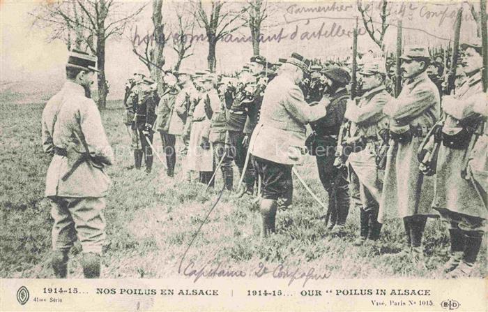Militaria France  WK1 Nos Poilus en Alsace