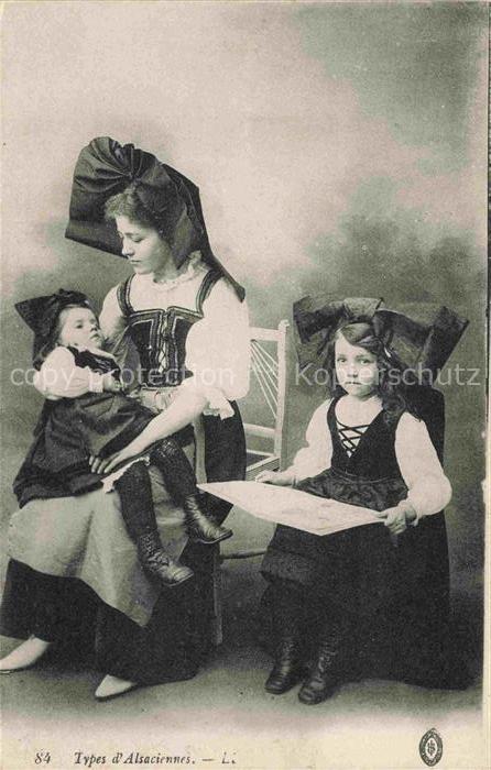 Trachten Alsace Frau Kinder