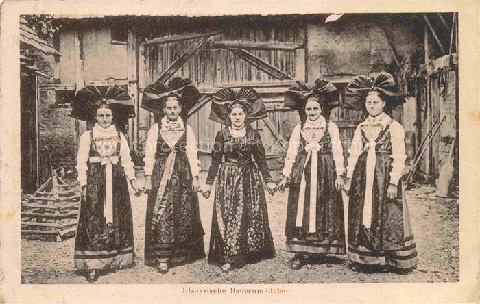 Trachten Alsace Elsaessische Bauernmaedchen