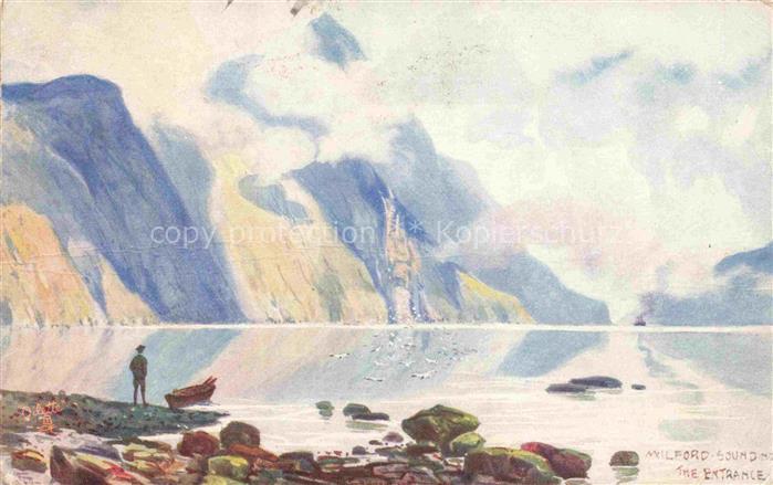 Verlag Tucks Oilette Serie Nr. 7415 Milford Sound NZ