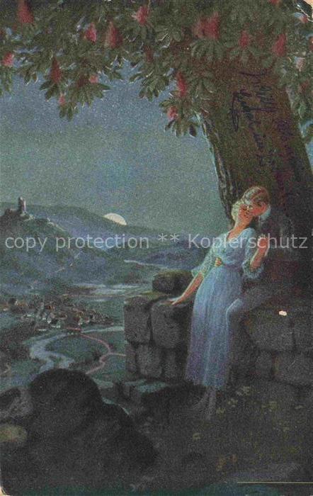Burger P. Kuenstlerkarte Im Mondesglanz
