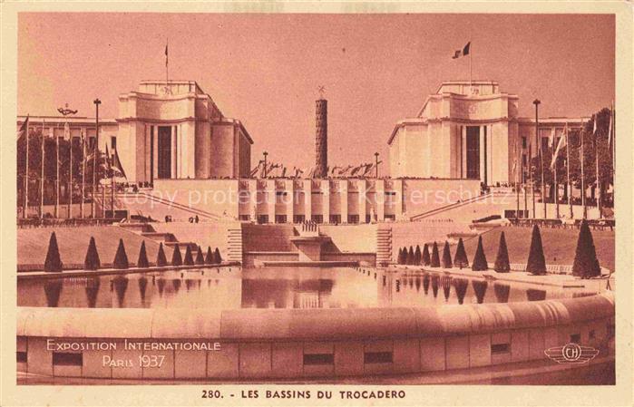 Exposition Internationale Paris 1937 Bassins du Trocadero
