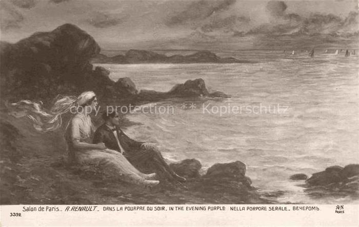 Verlag Salon de Paris Nr. 3392 A. Renault In the evening purple