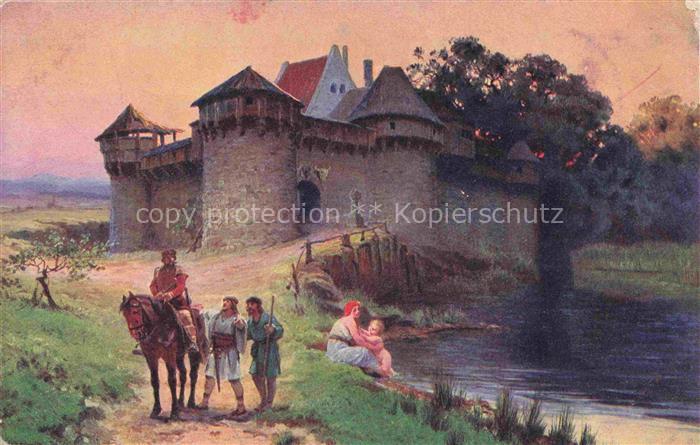 LIEBSCHER Ad. Kuenstlerkarte Burgfrieden