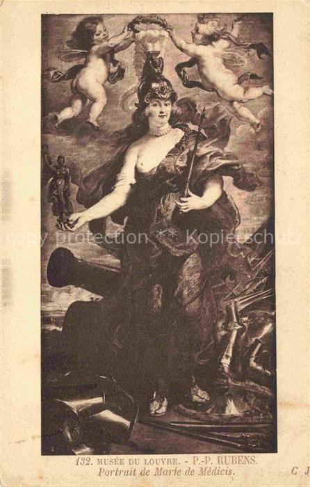 RUBENS Paul-Peter Pierre-Paul Kuenstlerkarte Portrait de Marie de Medicis