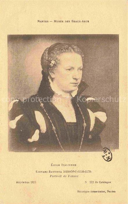 MORONI Giovani Battista Kuenstlerkarte Giovani Battista Moroni Portrait de Femme