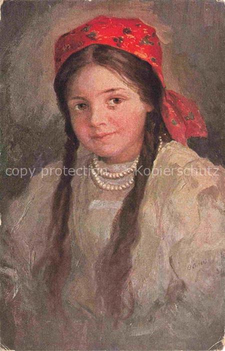 SITSCHKOFF F. Kuenstlerkarte Herzblaettchen