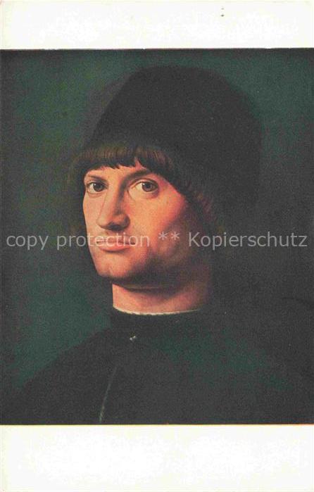 Antonello-de-Messine Kuenstlerkarte Portrait homme dit le Condottiere