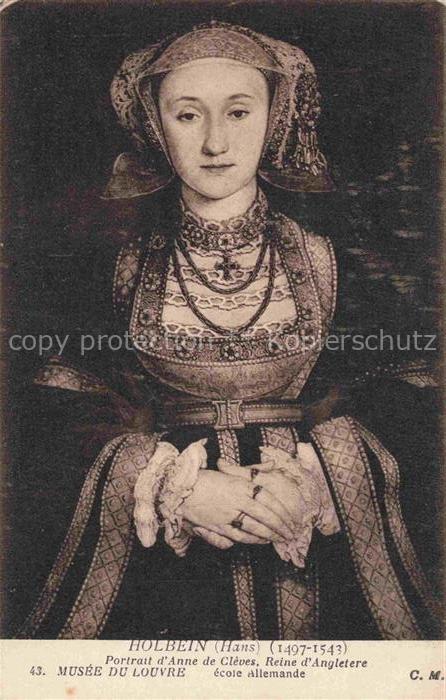 Holbein Hans D. J. Kuenstlerkarte Portrait Anne de Cleves