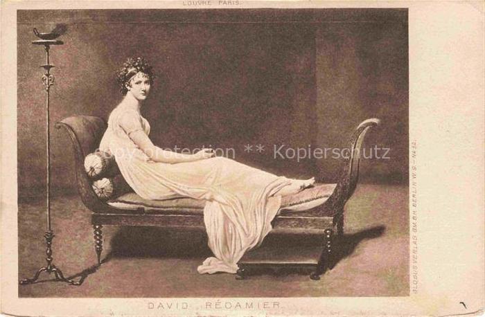 DAVID  J. L. Kuenstlerkarte Reoamier