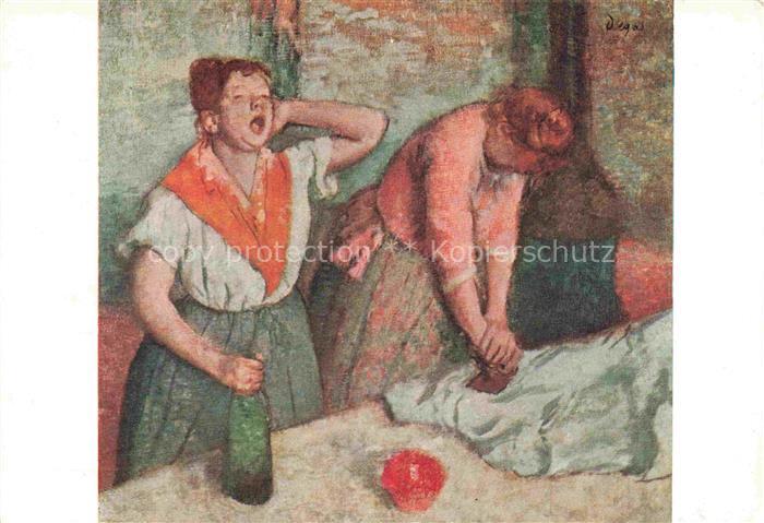 DEGAS Edgar Kuenstlerkarte Die Platterinnen