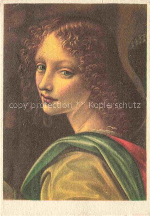 Vinci da Leonardo Kuenstlerkarte Ange