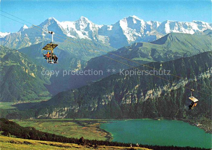 Sessellift Chairlift Telesiege Beatenberg Niederhorn Eiger Monch Jungfrau Thuner