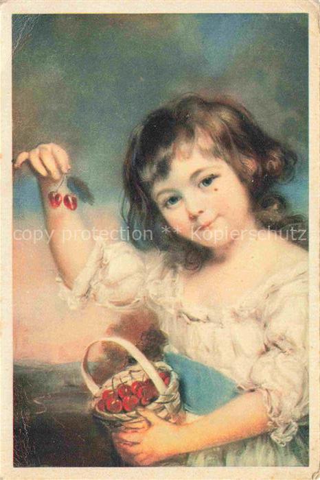 Russel John Kuenstlerkarte Das Kind mit den Kirchen