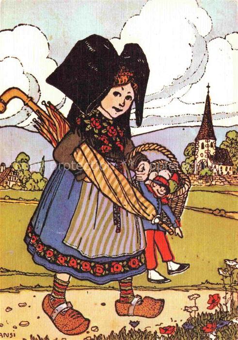 Hansi  Waltz J J Kuenstlerkarte Alsace Elsass Alsace trouve au Marche beaucoup b