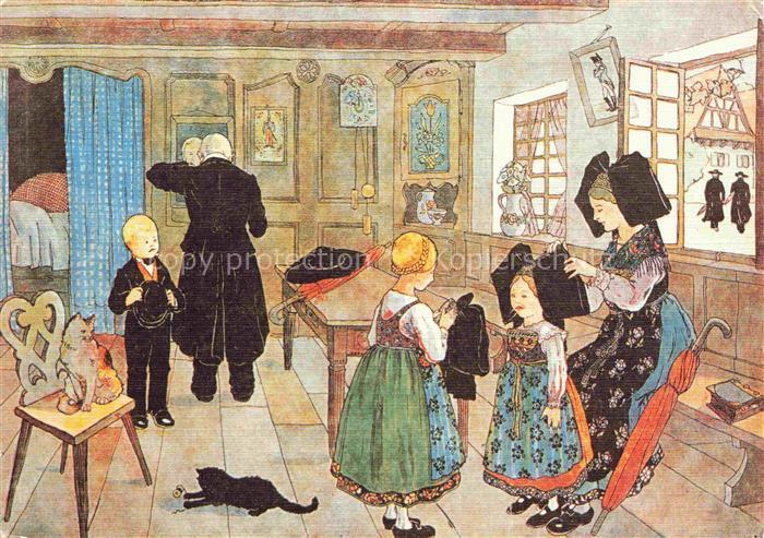 Hansi  Waltz J J Kuenstlerkarte Alsace Elsass Alsace Nous faisons beau pour alle