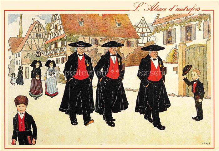 Hansi  Waltz J J Kuenstlerkarte Alsace Elsass Alsace autrefois