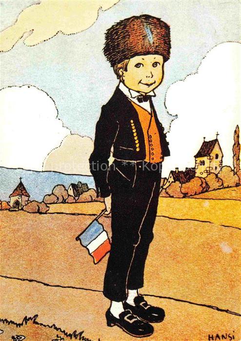 Hansi  Waltz J J Kuenstlerkarte Alsace Elsass Je me suis fair beau pour vous pla