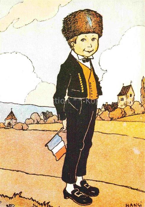 Hansi  Waltz J J Kuenstlerkarte Alsace Elsass Je me suis fair beau pour vous pla