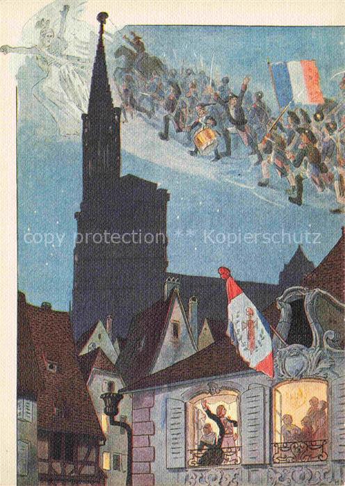 Hansi  Waltz J J Kuenstlerkarte Alsace Elsass Les Grandes heures Alsace