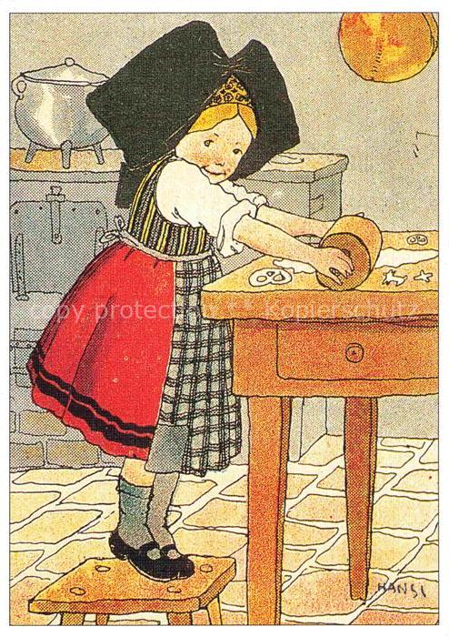 Hansi  Waltz J J Kuenstlerkarte Alsace Elsass Alsace Merveilleuse