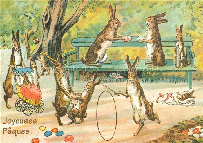 Vermenschlicht Ostern Hasen Issenheim